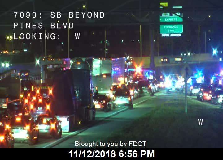 SB I-75 reopens after crash prompts closure near Pines Boulevard - WSVN ...