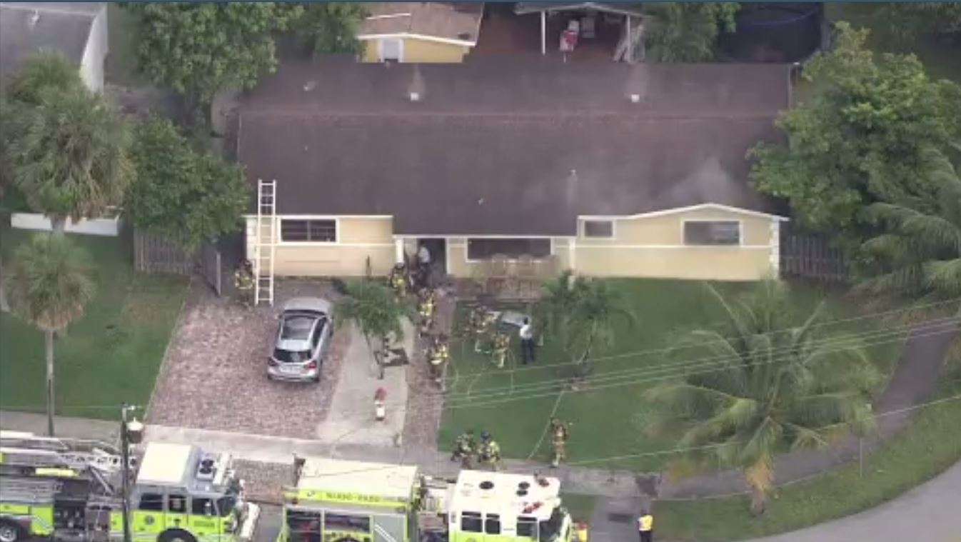 Firefighters battle house fire in Miami Gardens - WSVN 7News | Miami ...