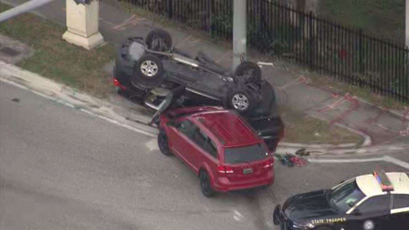 3 hospitalized after rollover crash in Miami Gardens - WSVN 7News ...