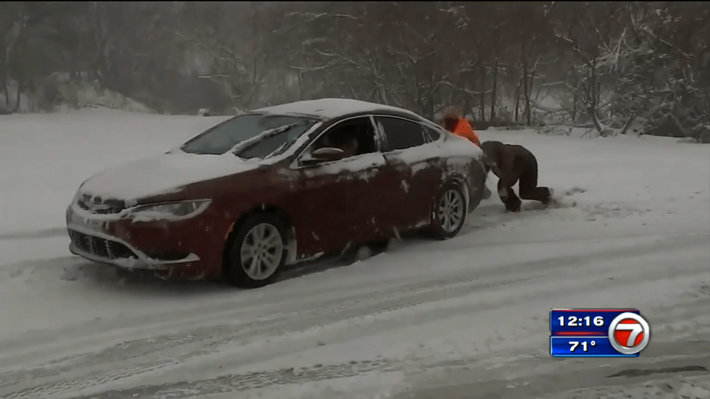 Snowedin South makes the best of day off from work, school WSVN