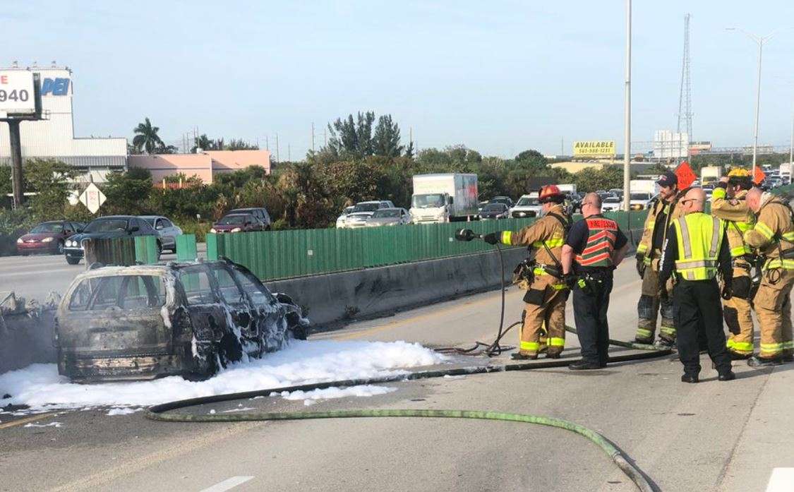 Vehicle fire on I-95 causes heavy delays - WSVN 7News | Miami News ...
