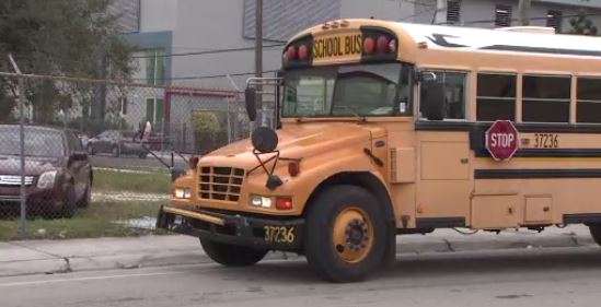 Car crashes into a Miami school bus carrying students - WSVN 7News ...