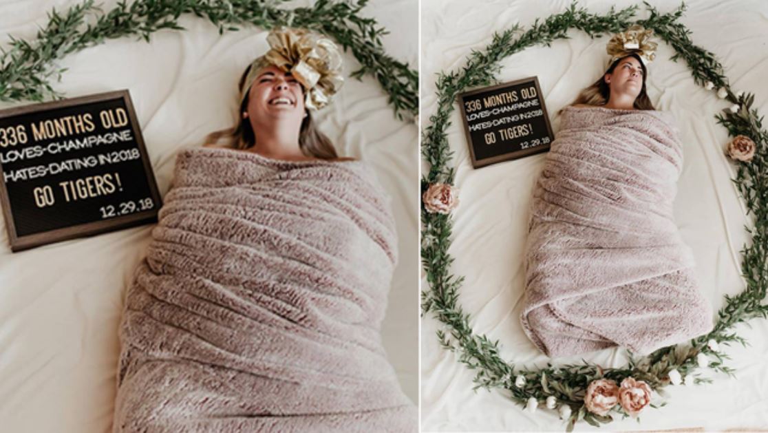 Birthday swaddle photo for ‘336 months’ woman goes viral WSVN 7News