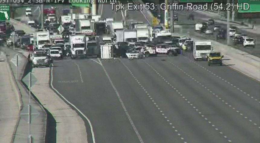 Florida Turnpike reopens after Davie rollover crash shuts down SB lanes ...