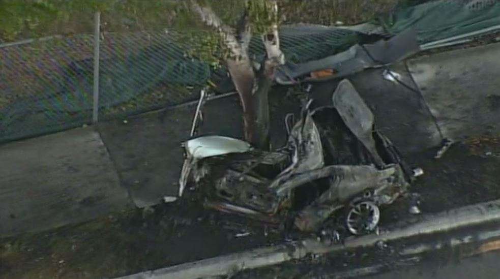 Fiery crash in North Miami leaves 1 injured - WSVN 7News | Miami News ...