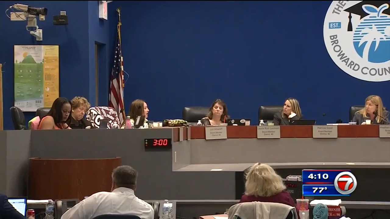 Broward County School Board members get emotional during meeting - WSVN ...