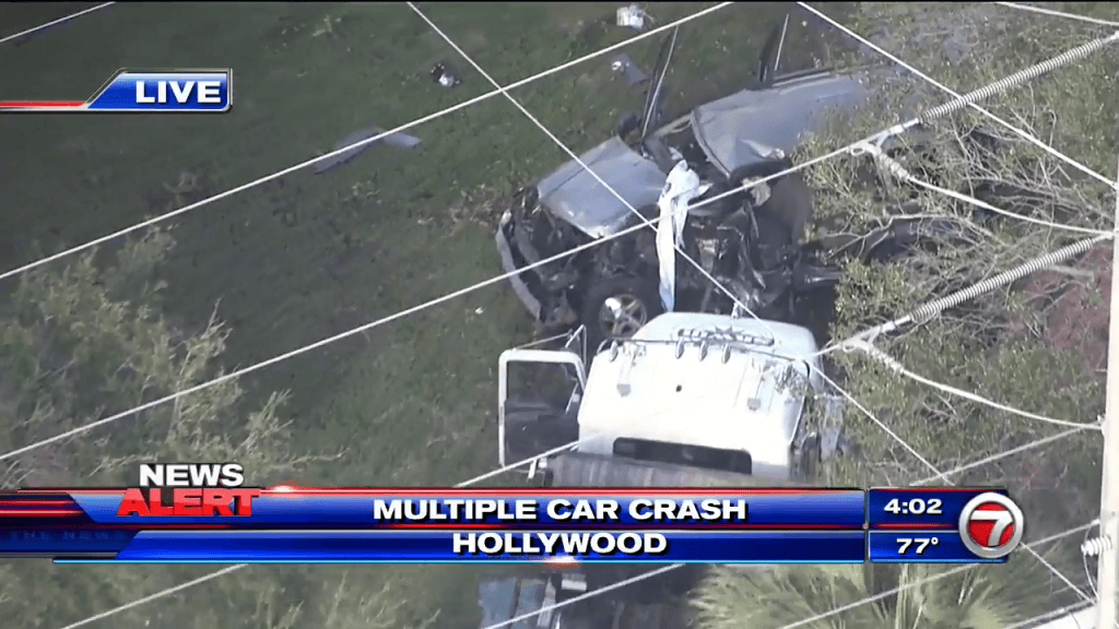 5 hospitalized after serious crash in Hollywood – WSVN 7News | Miami ...