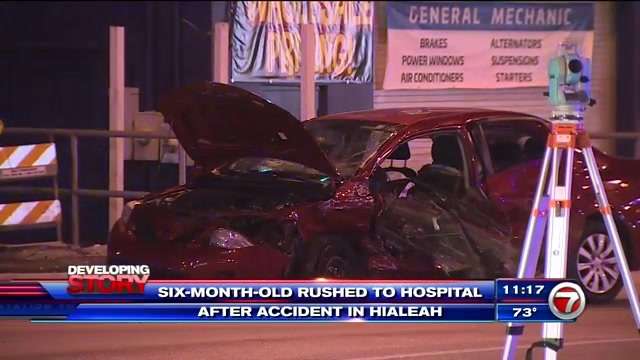2 children, 1 adult hospitalized after crash in Hialeah - WSVN 7News ...