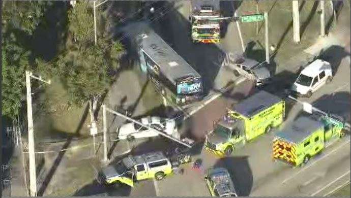 14 injured following crash involving bus in South Miami-Dade - WSVN ...