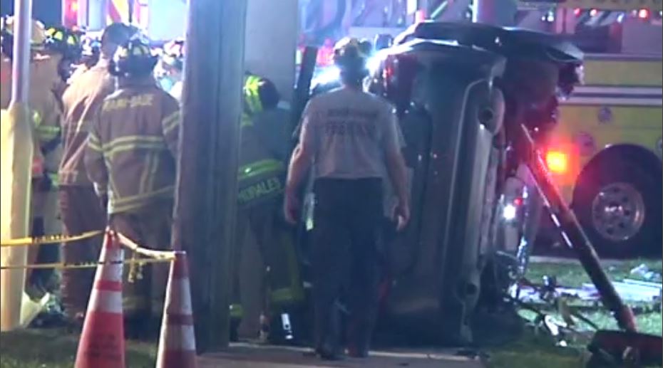 3 hospitalized after hitandrun rollover wreck in Opalocka WSVN