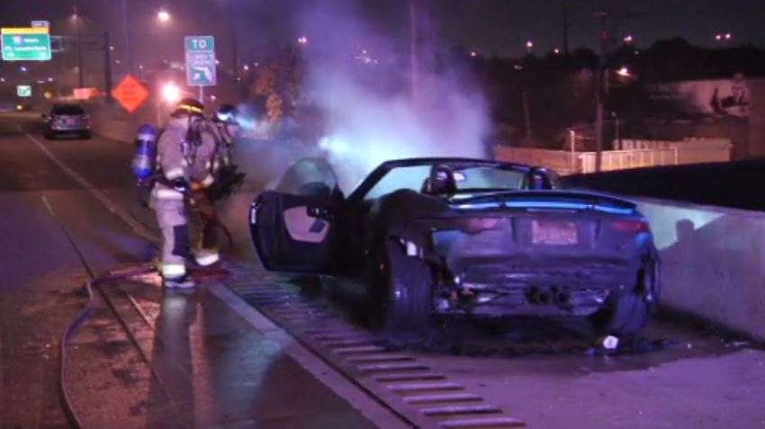 Car catches fire near I-95 in Miami; no reported injuries - WSVN 7News ...