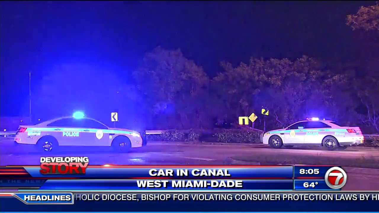 Driver dies after car ends up in West Miami-Dade canal - WSVN 7News ...