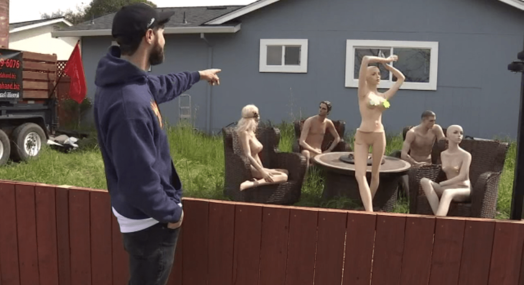 Santa Rosa man displays naked mannequins after neighbor 