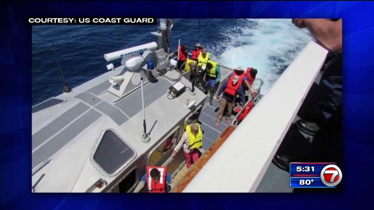 USCG intercept boat filled with Cuban migrants near Florida Keys - WSVN ...