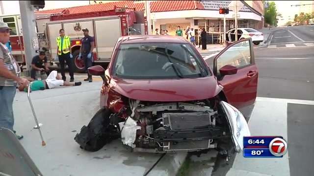 1 hospitalized after Lyft ride in Little Havana ends in crash - WSVN ...