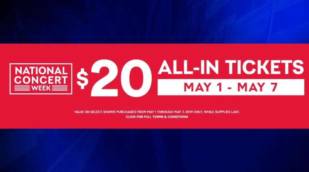 Live Nation offering $20 tickets to thousands of concerts for limited