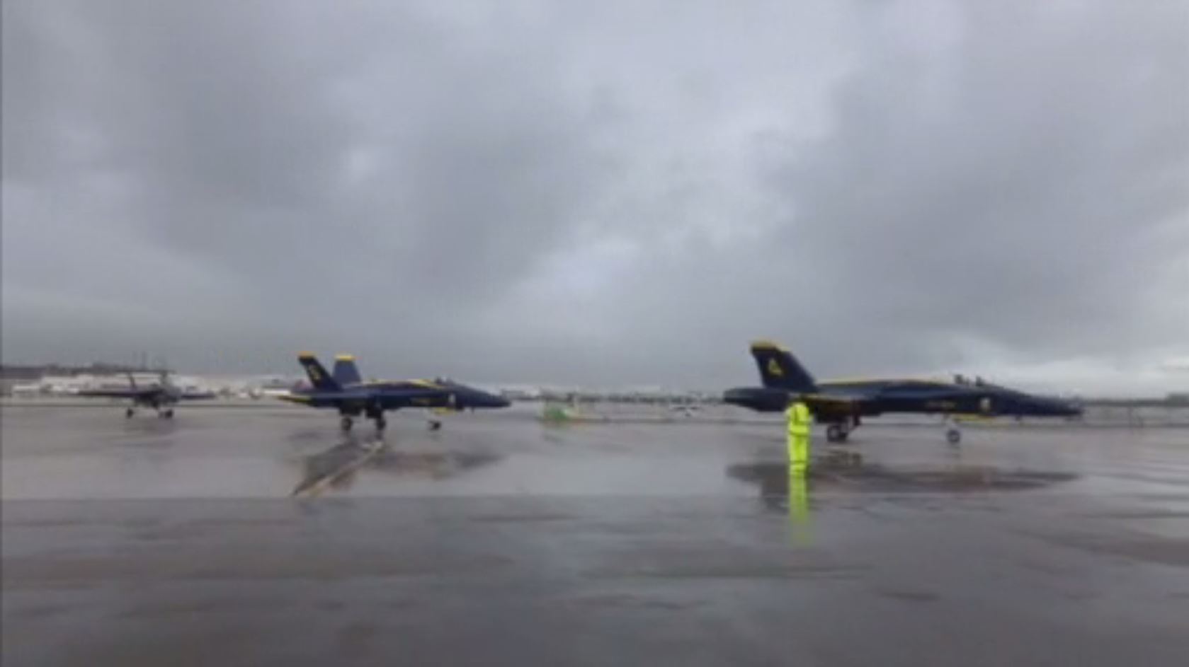 U.S. Navy’s Blue Angels fly over Fort Lauderdale to prepare for weekend