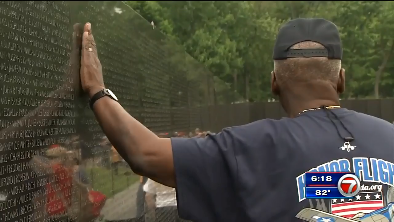 WWII, Korean and Vietnam veterans visit Washington, D.C. on Honor