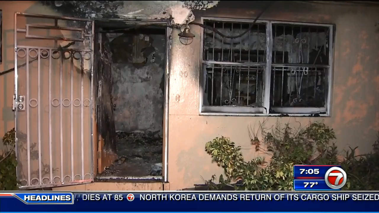 Elderly woman saved from fire inside Miami home WSVN 7News Miami News, Weather, Sports