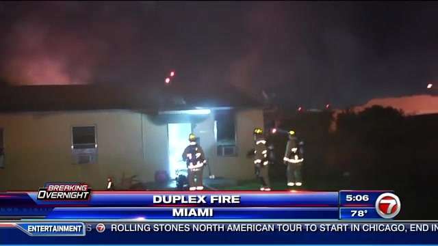 1 hurt after fire erupts inside Miami duplex - WSVN 7News | Miami News ...