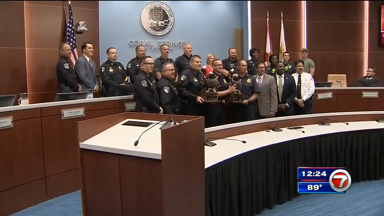 Coral Springs first responders honored for response to MSD shooting