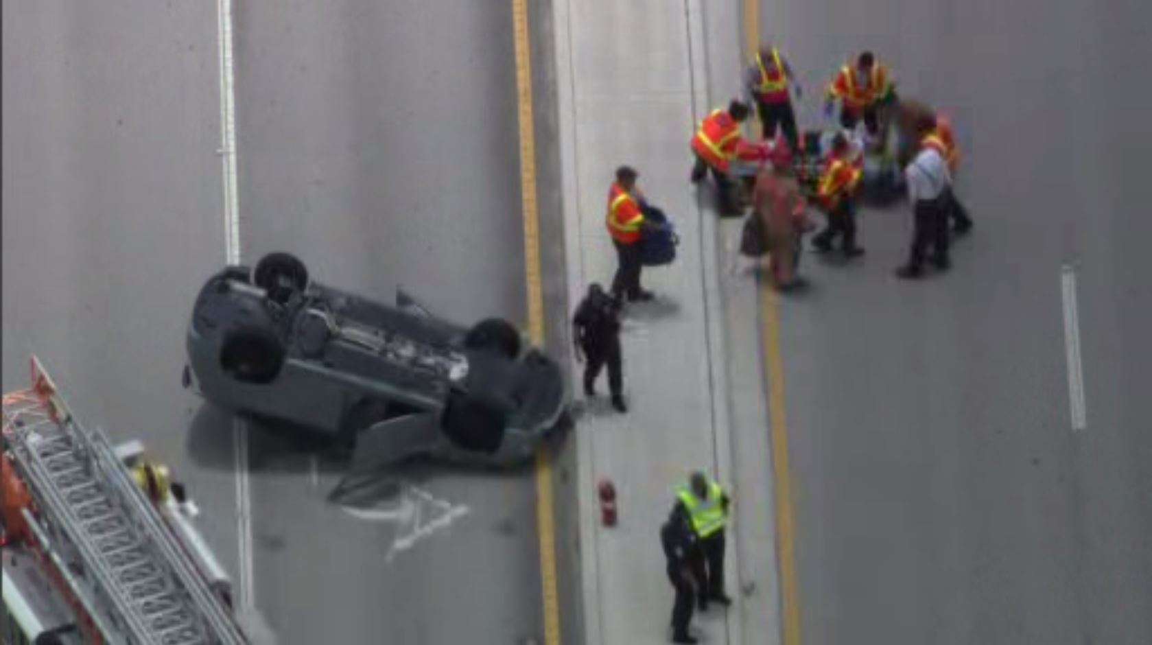 1 transported after rollover crash in Sunrise - WSVN 7News | Miami News ...