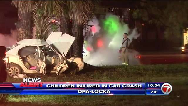 3 children, 1 adult airlifted after crash in Opa-locka - WSVN 7News ...