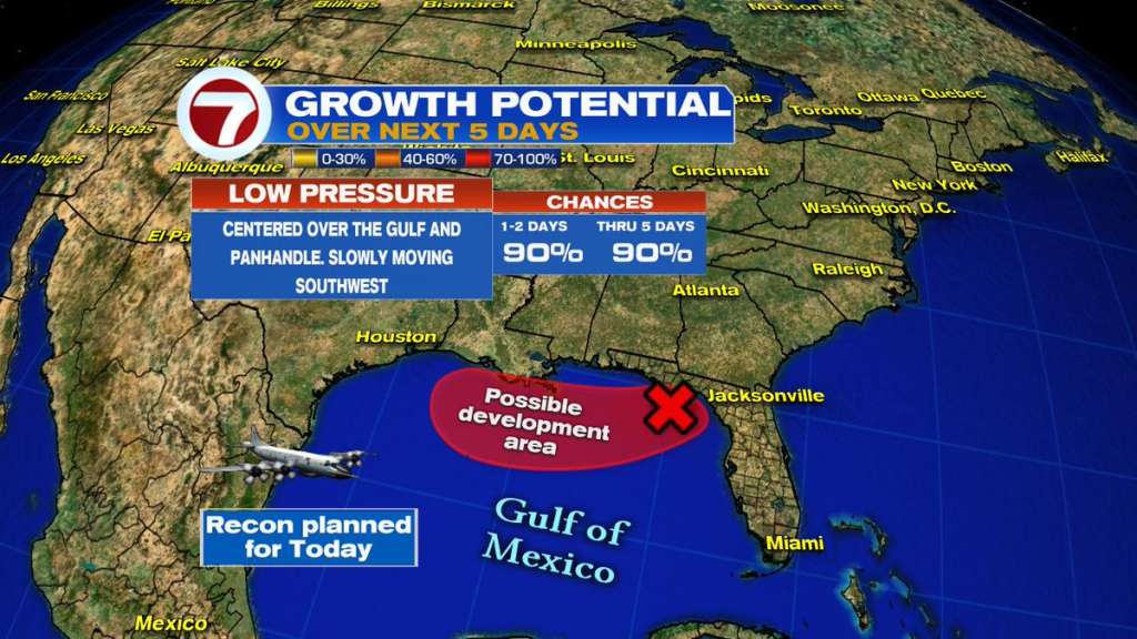 Disturbance over Gulf of Mexico now has a 90 chance of year’s
