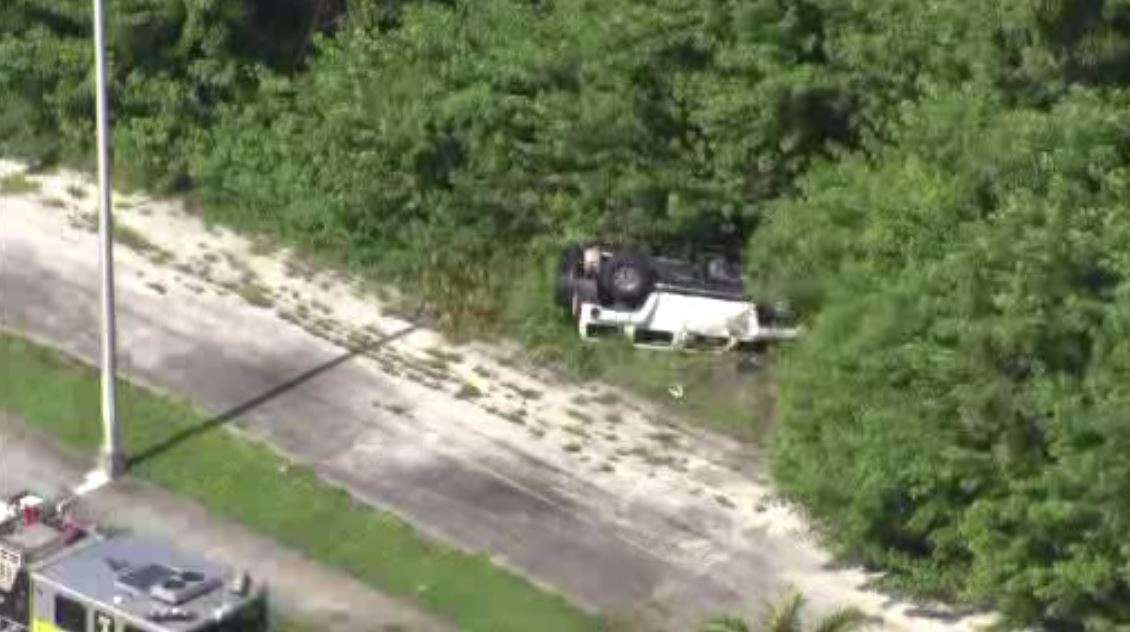 1 arrested, 1 hurt after rollover crash in NW Miami-Dade - WSVN 7News ...