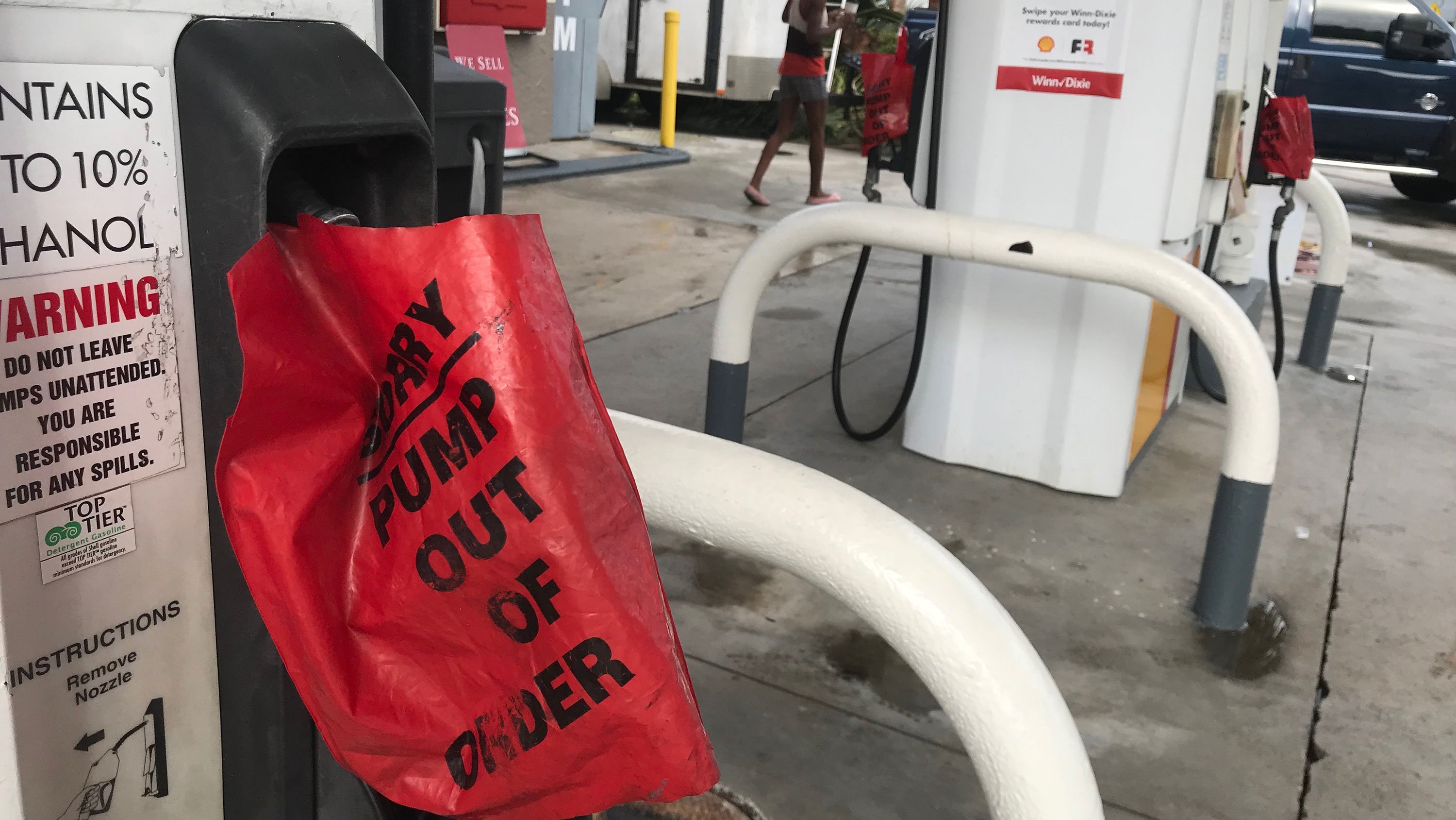 People are leaving their cars at gas stations as fuel runs out in