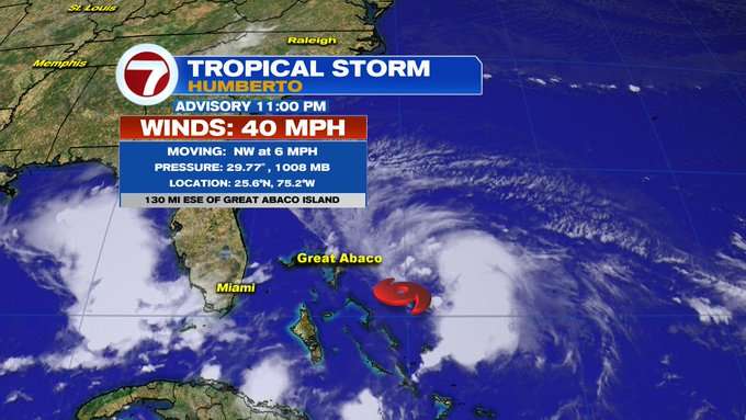 Tropical Storm Humberto forms near Dorian-ravaged Bahamas - WSVN 7News ...