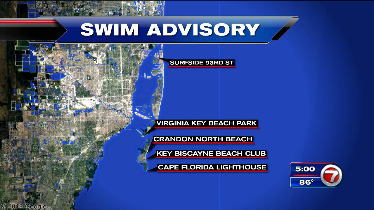 Officials issue no swim advisory for select South Florida beaches