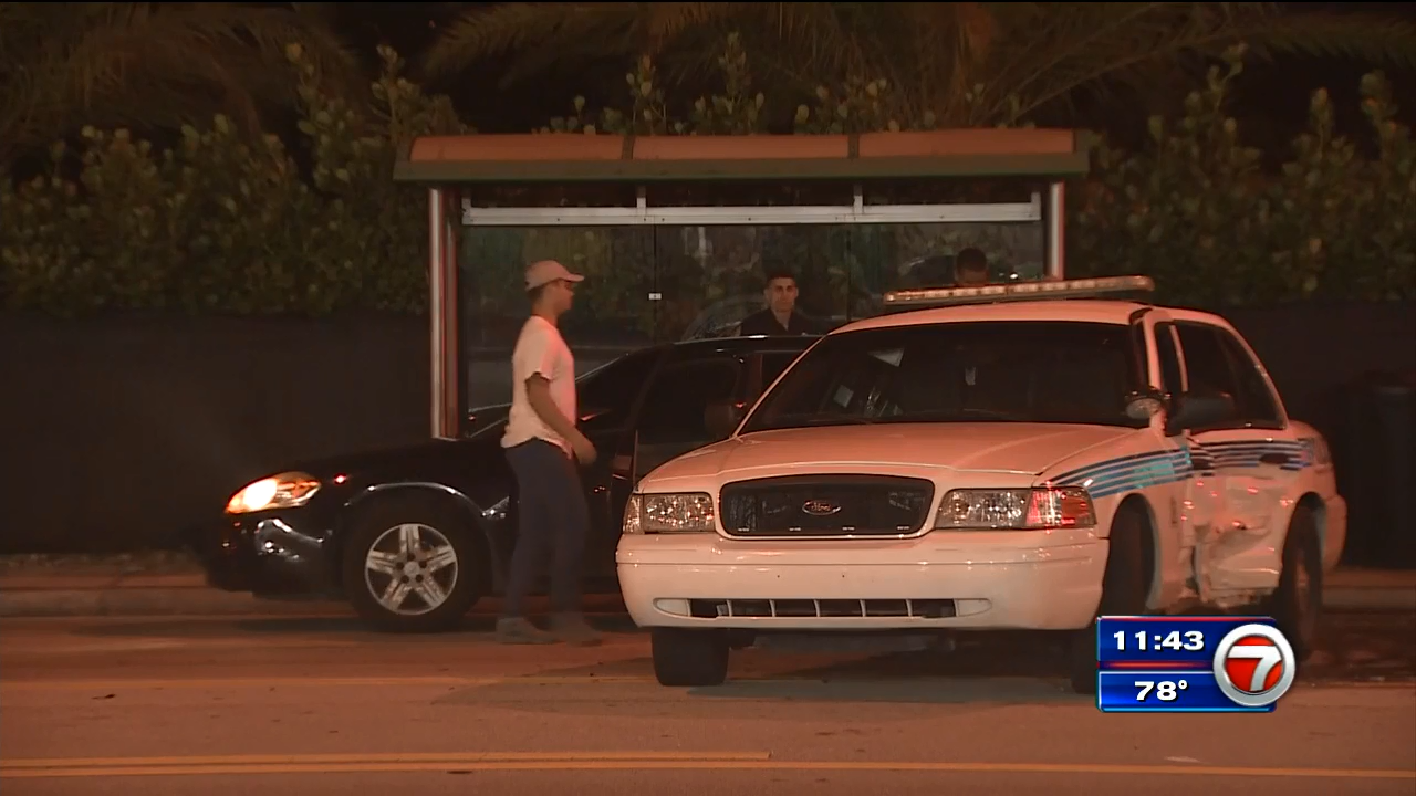 Driver transported following crash involving Miami Police officer ...