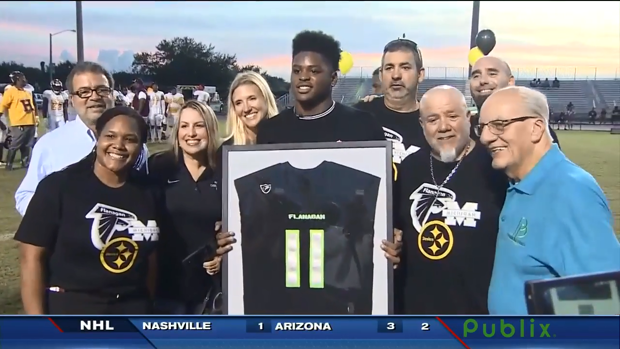 Flanagan High School retires Steelers linebacker Devin Bush’s jersey ...