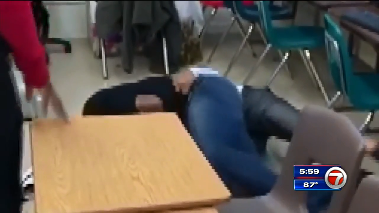 Police called to school after blue-haired student and teacher fight - wide 9