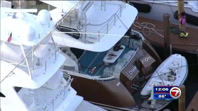 No injuries after boat catches fire in Pompano Beach - WSVN 7News ...