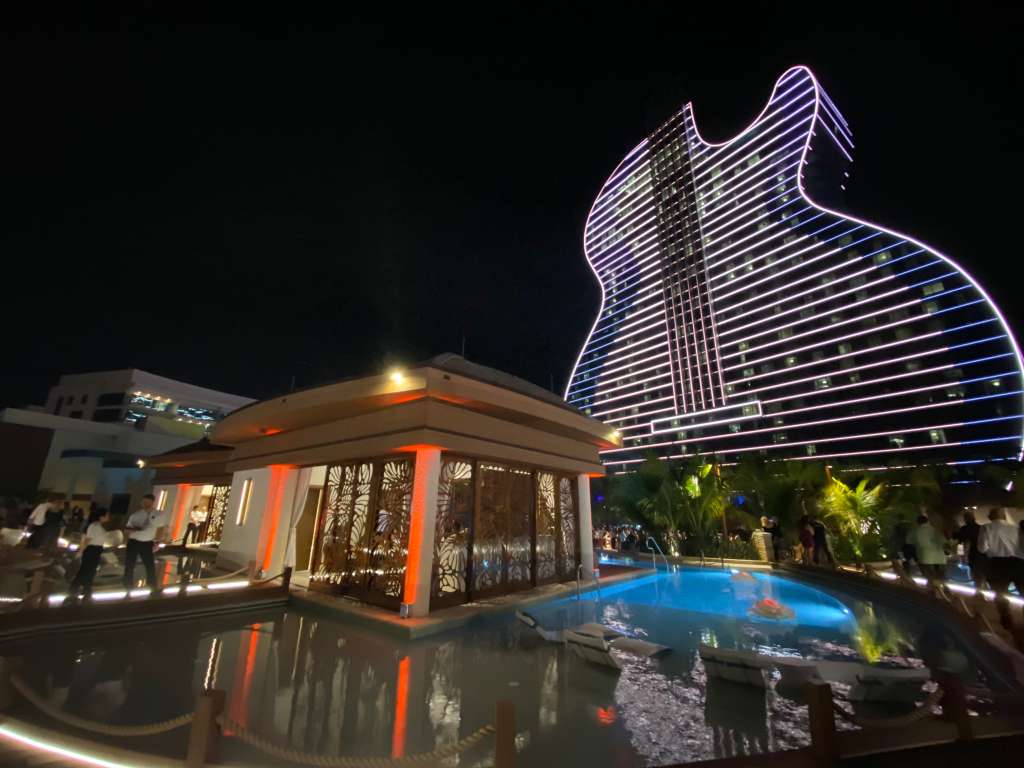 Hard Rock celebrates grand opening of world's first guitar-shaped hotel