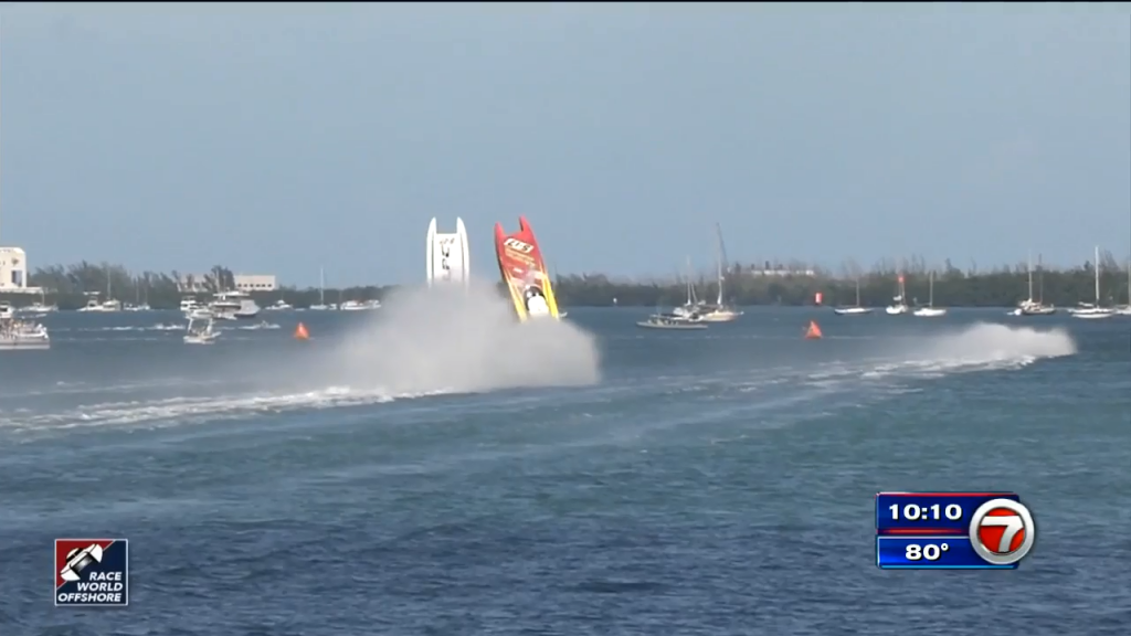 Powerboat racers OK after 2 boats flip at same time during annual Key