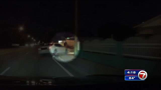 Dashcam video shows car striking pedestrian in Miami Gardens - WSVN ...