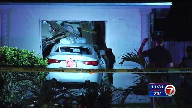 Woman critical after car slams into North Miami Beach home; driver at ...