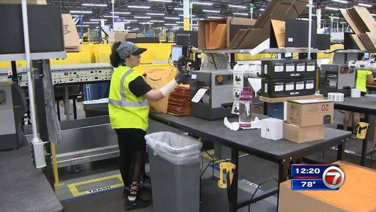 Amazon revs up Cyber Monday at South Florida facility - WSVN 7News ...