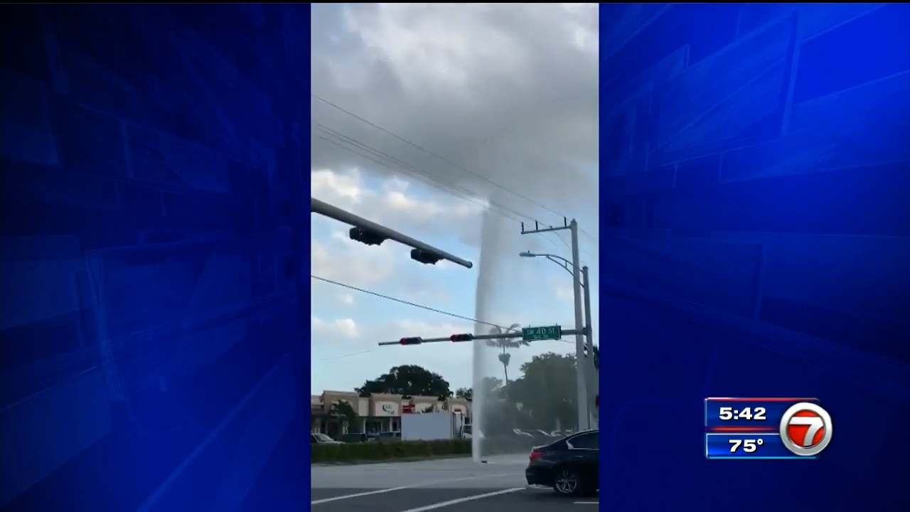 Crews repair water main break in Southwest MiamiDade WSVN 7News