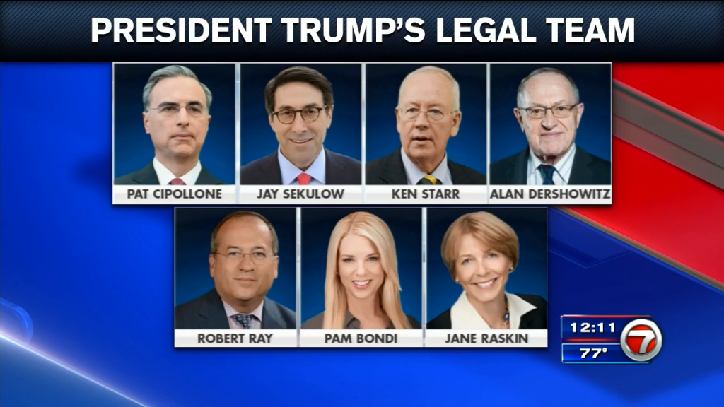Trump assembles a made-for-TV impeachment defense team – WSVN 7News