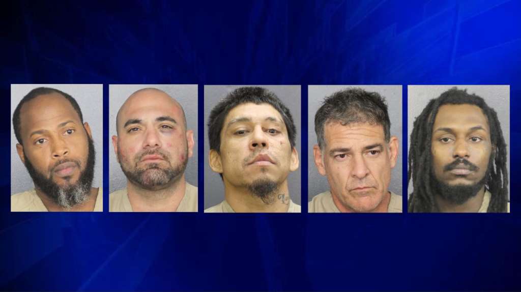 BSO identifies 5 arrested after chase through Broward County WSVN