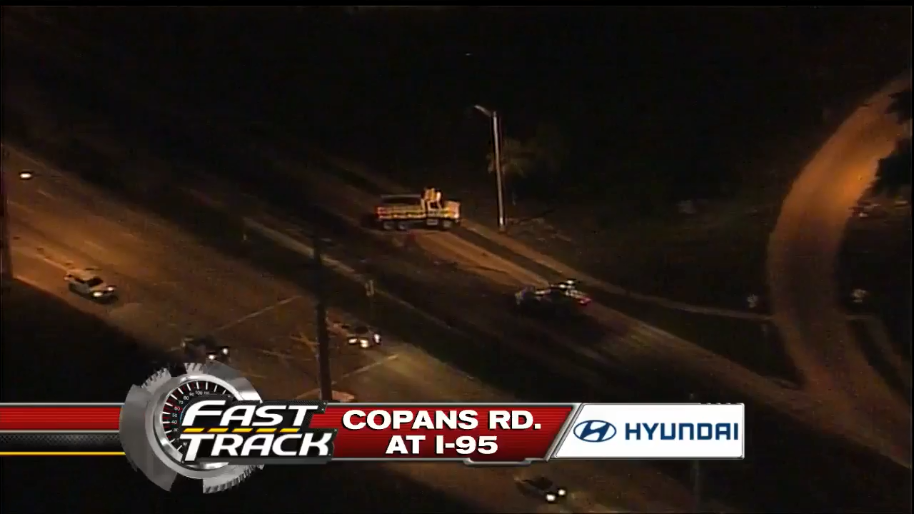 Crews clean up I-95 lanes after dump truck crash in Pompano Beach ...
