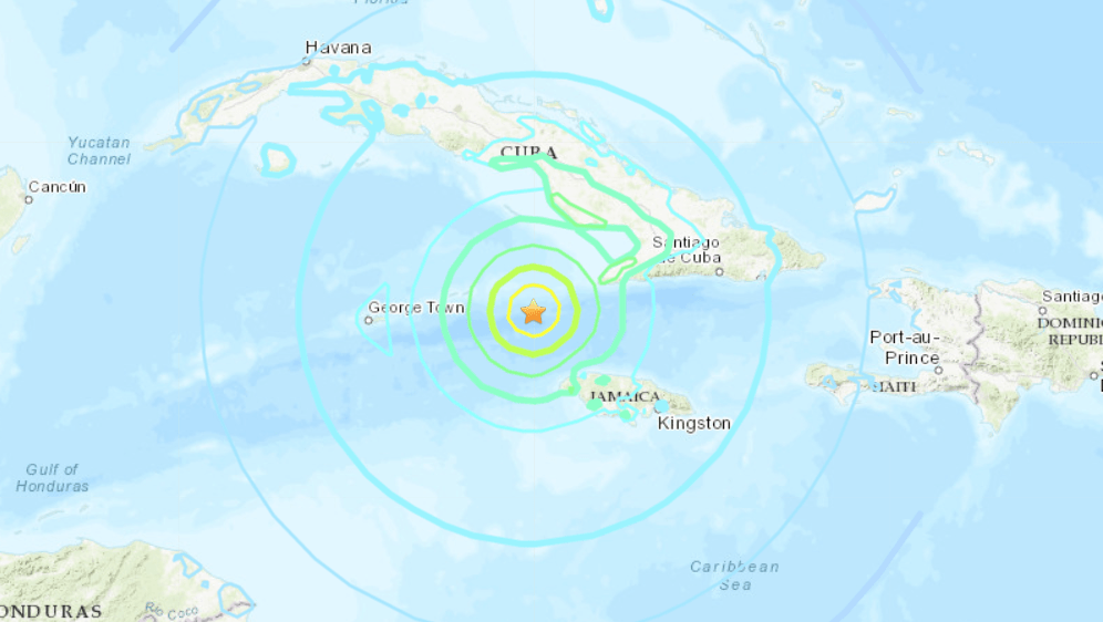 Magnitude 7.7 earthquake hits between Cuba and Jamaica, vibrations felt