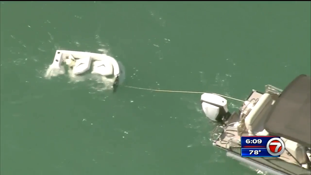 3 taken to hospital after boat partially sinks near Key Biscayne WSVN