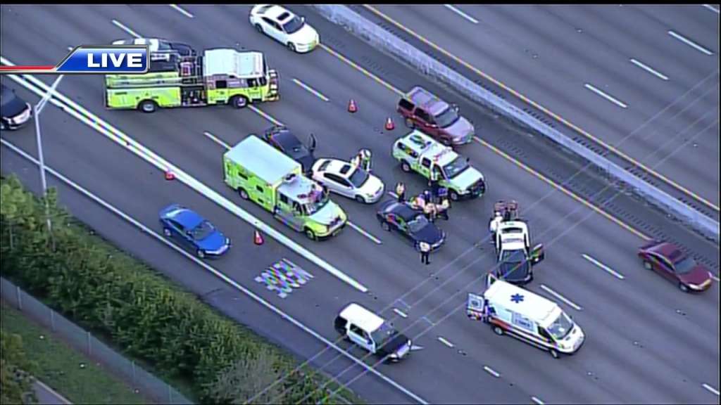 1 taken to hospital after crash on Palmetto in Miami Gardens - WSVN 7News | Miami News, Weather ...
