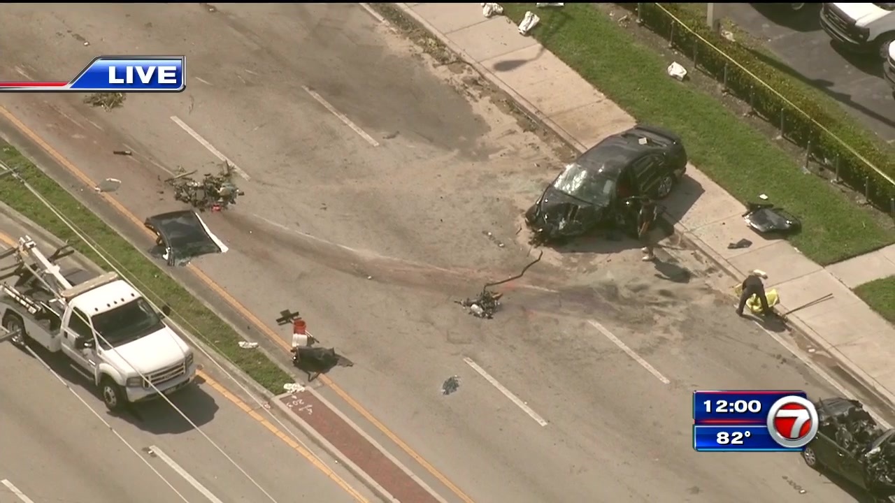 2 Drivers Transported After Multi Vehicle Crash In Miami Gardens Wsvn
