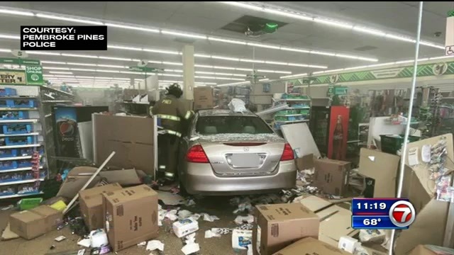 Woman Child Hospitalized After Car Slams Into Pembroke Pines Dollar Tree Wsvn 7news Miami News Weather Sports Fort Lauderdale
